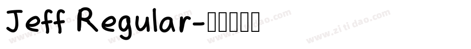 Jeff Regular字体转换